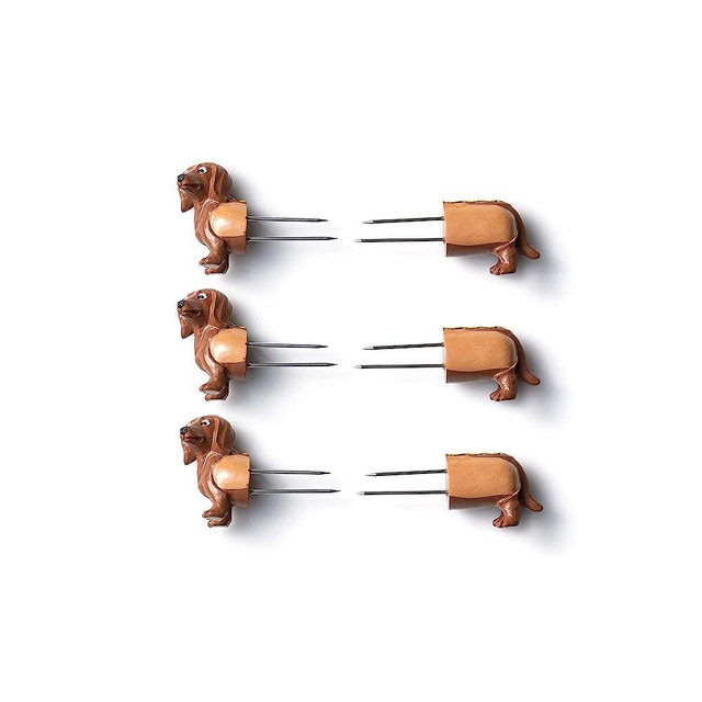 Outset Daschund Corn Holder Set of 8