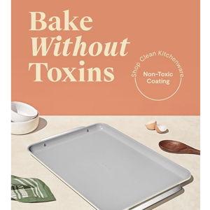 Caraway Non-Stick Ceramic Baking Sheet - Naturally Slick Ceramic Coating - Non-Toxic, PTFE & PFOA Free - Perfect for Baking, Roasting, and More - Large (18" x 13") - Cream