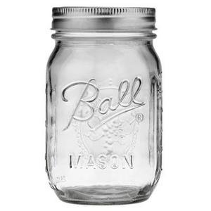 Ball® Regular Mouth Pint (16 Oz.) Glass Mason Jars With Lids And Bands, 12ct