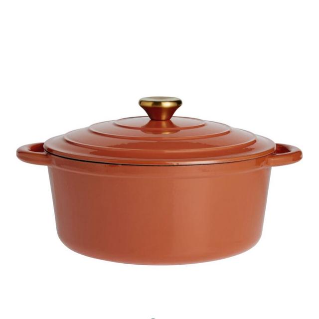 Round Enameled Cast Iron Dutch Oven 5 Quart
