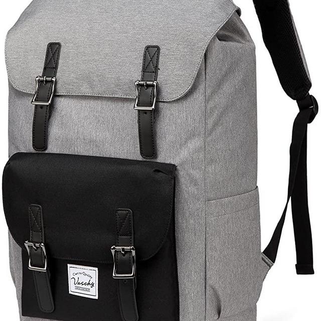 Backpack for Men,VASCHY Casual Water-Resistant Hiking Camping Daypack Travel School Backpack Bookbag for College Fits 15.6inch Laptop