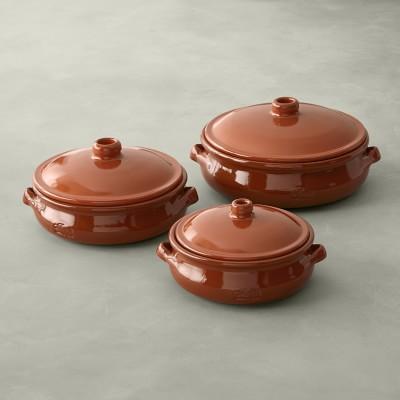 Williams Sonoma Traditional Terracotta Casseroles, Set of 3