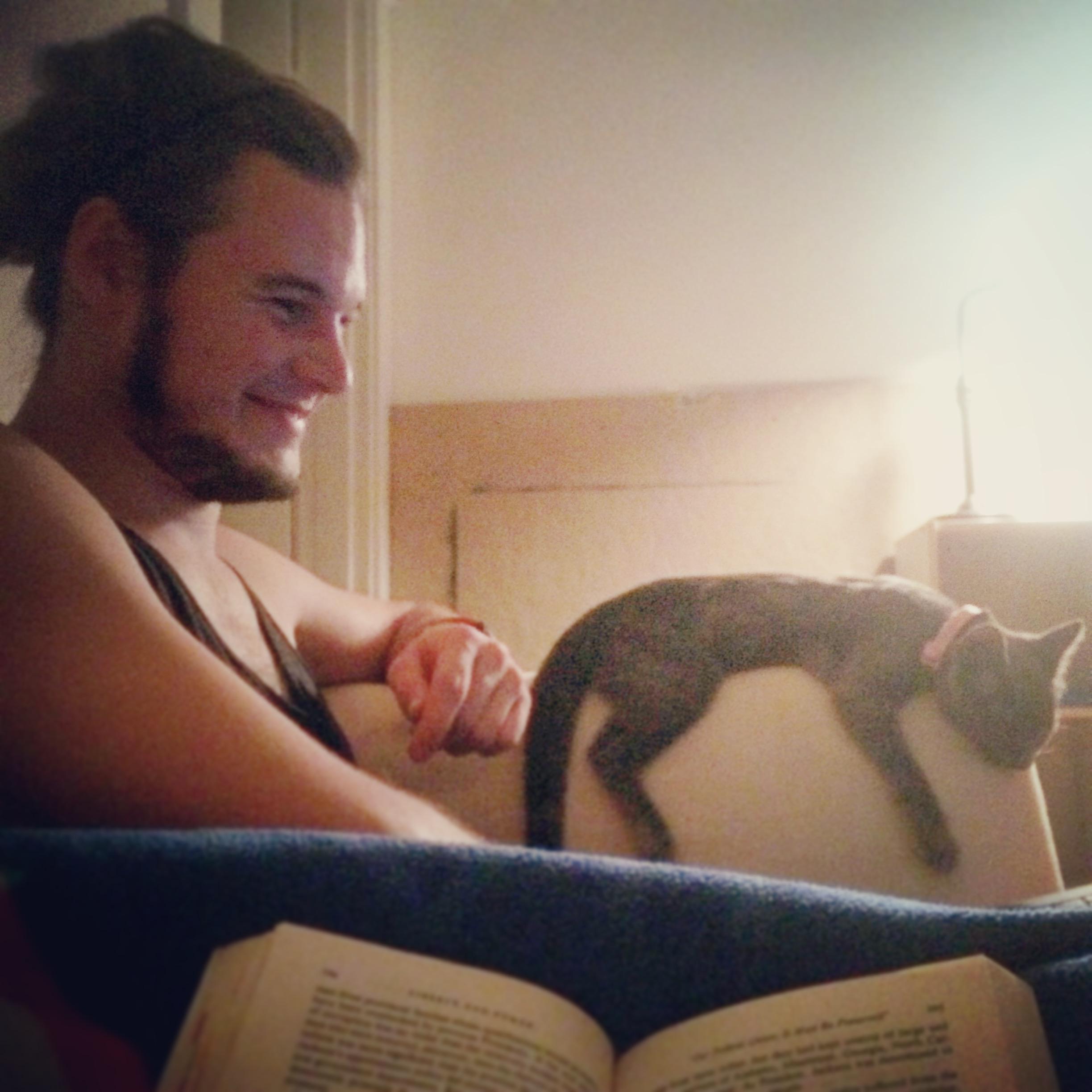 The man and his kitten