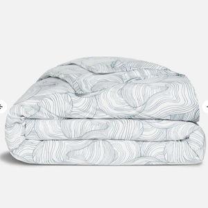 Duvet Cover | queen, Classic Percale | color: Oyster In Storm (blue)