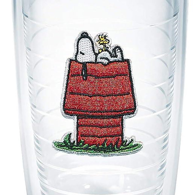 Tervis Peanuts Best Buddies Collection Snoopy Woodstock House Made in USA Double Walled Insulated Tumbler Travel Cup Keeps Drinks Cold & Hot, 16oz, House