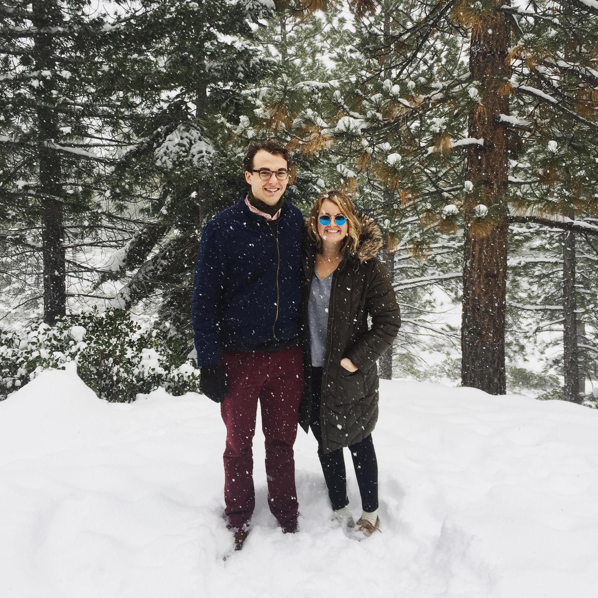 The photo I used to announce our relationship to the internet! On a beautiful snowy trip to Tahoe for NYE.