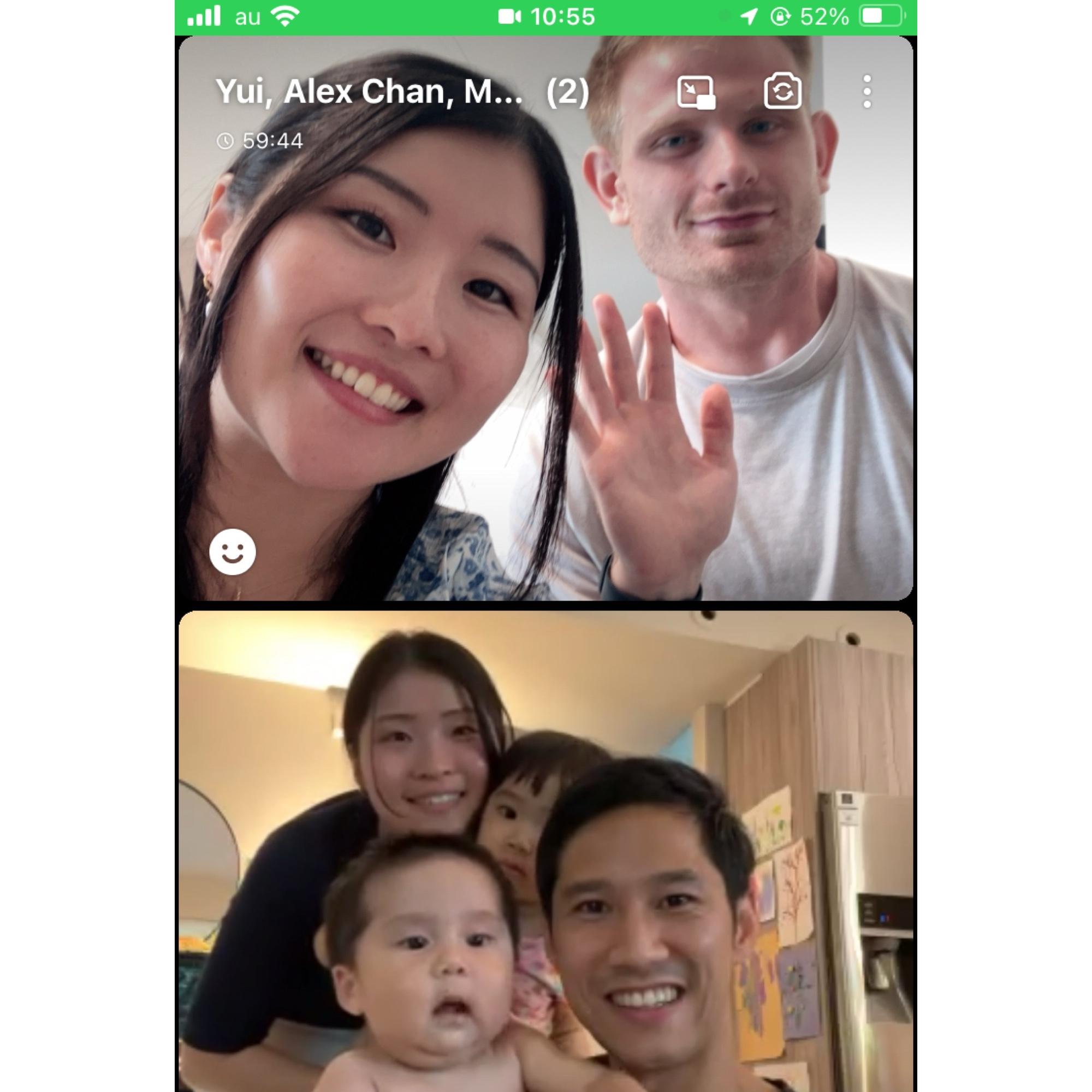 Video call with Yui’s family in Vancouver