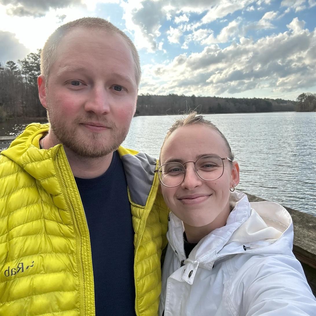 Sam showed Belle the lakes near his house in Holly Springs!