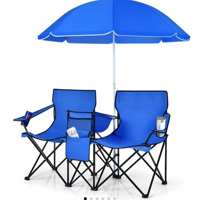 Double Portable Folding Camping Chairs