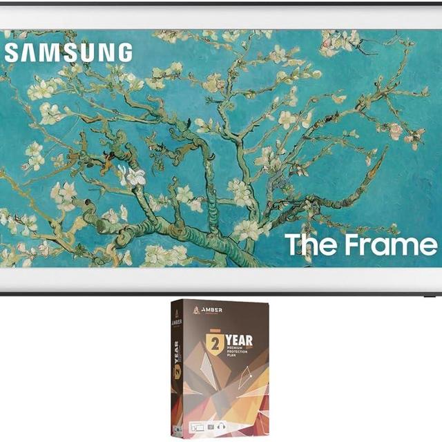 SAMSUNG QN32LS03CBFXZA 32 Inch The Frame QLED Smart TV with Art Mode and 2 Year Amber Protection Plan (2023)