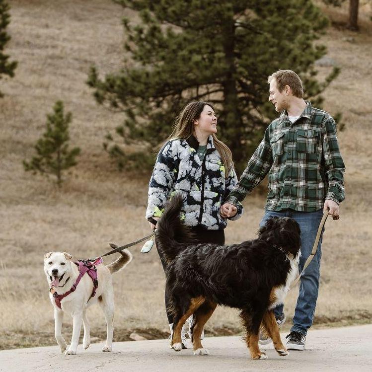 Walking our girls after Kevin proposed