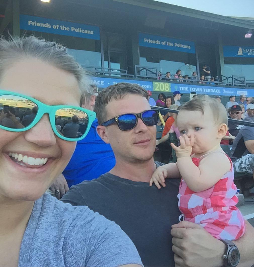 Sports are kinda our thang
Myrtle Beach Pelicans game: Kennedy caught a foul ball!