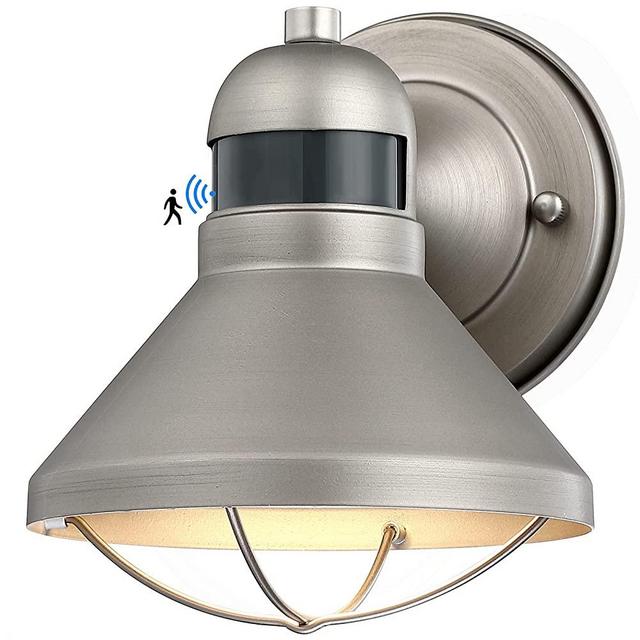 LONEDRUID Motion Sensor Outdoor LED Wall Sconce Dusk to Dawn Exterior Barn Light Fixtures Outside Porch Light Waterproof Farmhouse Wall Mount Lamp for House Garage Entryway