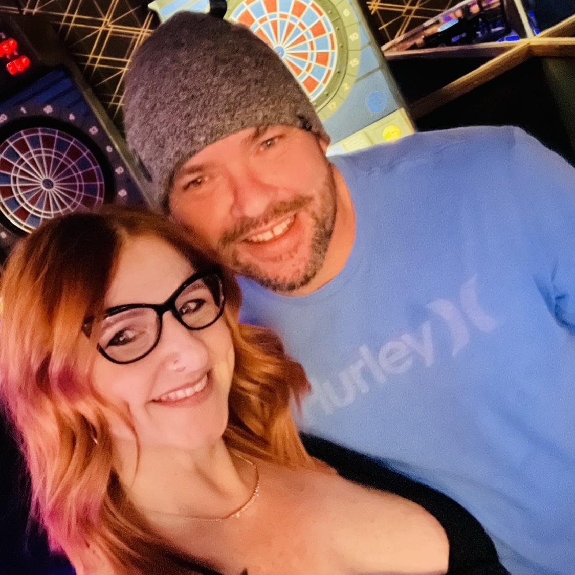 Date night playing darts