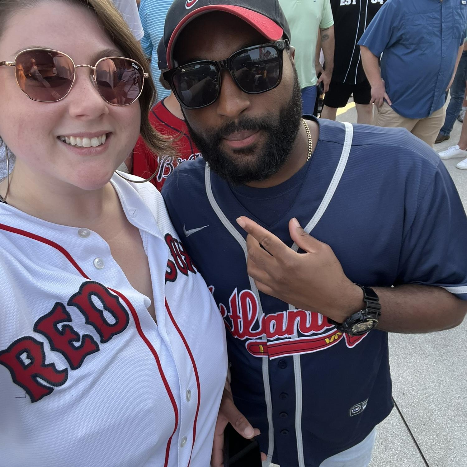 Red Sox vs Braves at Atlanta Truist park! A new annual tradition since moving to Atlanta ❤️💙