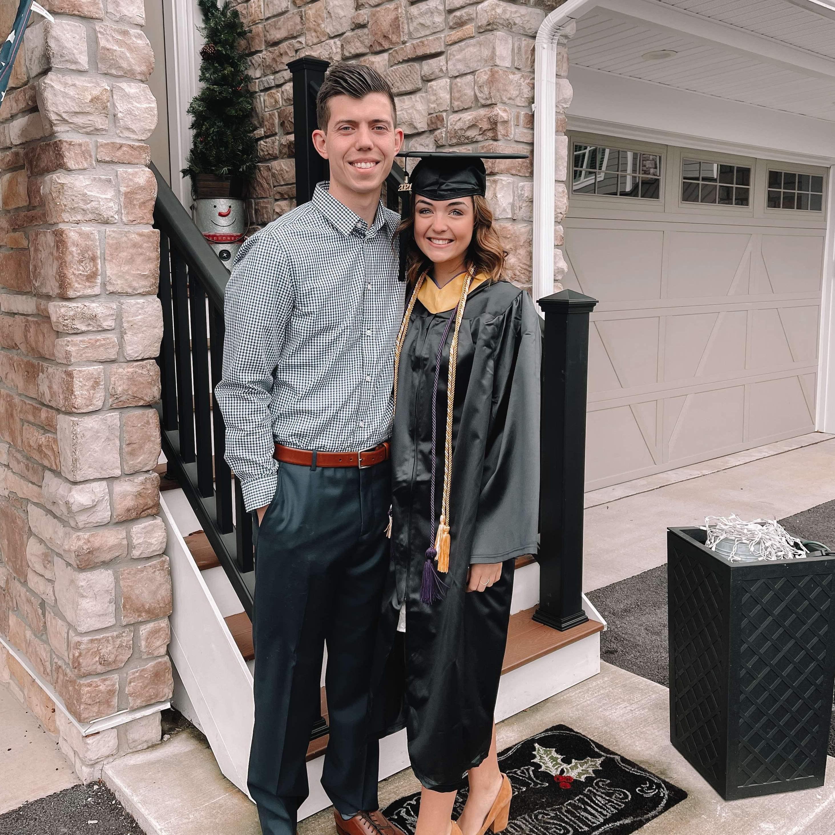 My college graduation in December 2021. It was a freezing day but it was so fun getting to have Andrew there to celebrate with me.