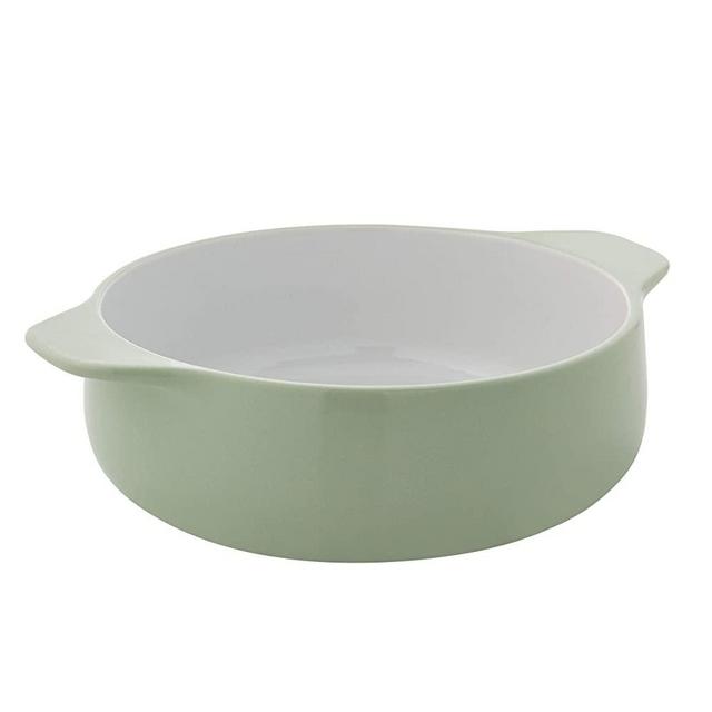 KitchenAid Vitrified Stoneware Round Casserole Baker, 2-Quart, Pistachio