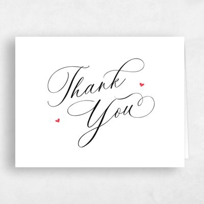 White Wedding Thank You - Estate Landscape