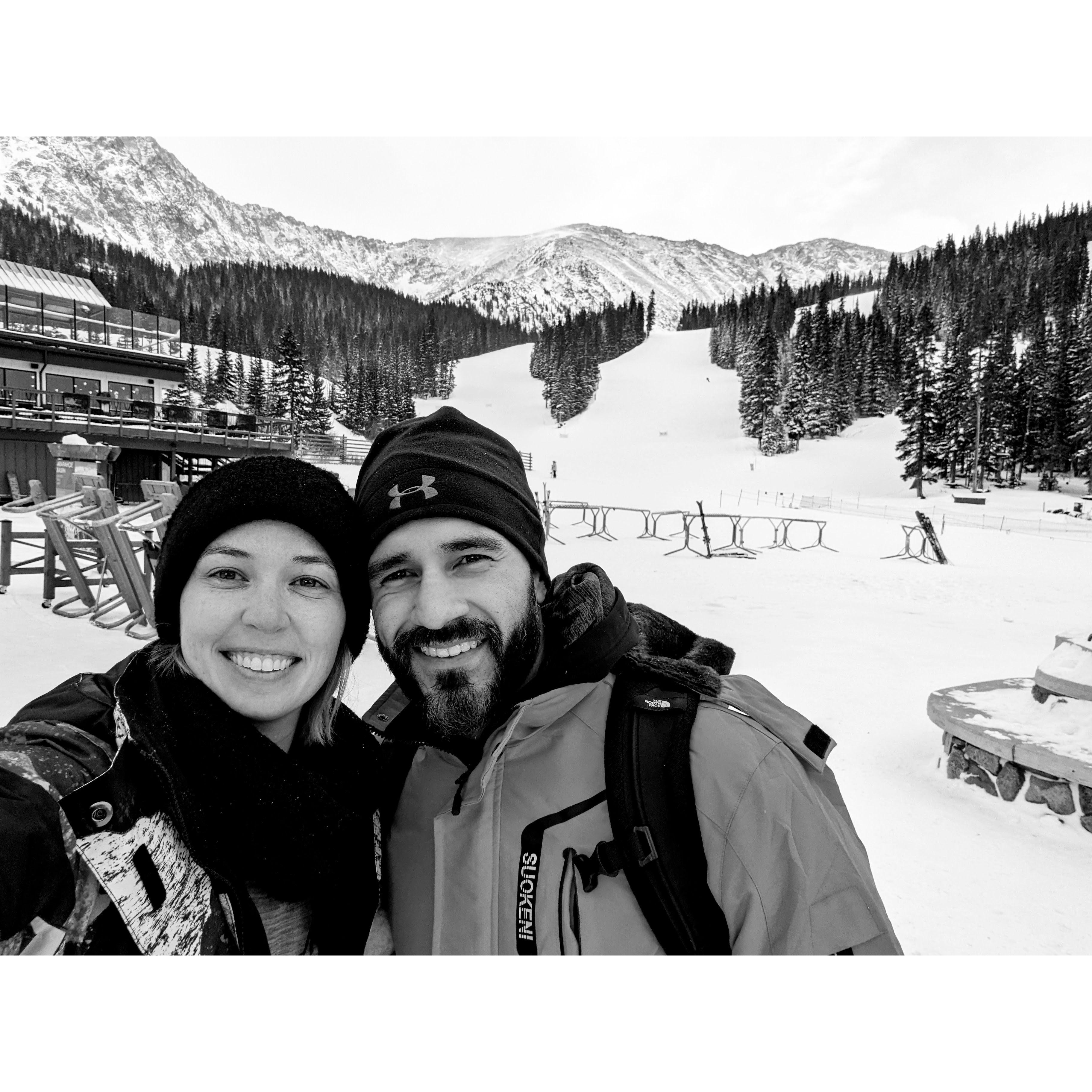 Their first ski trip! Kaylie accidentally picked one of the most difficult ranges for Gaston's first time ever skiing.
