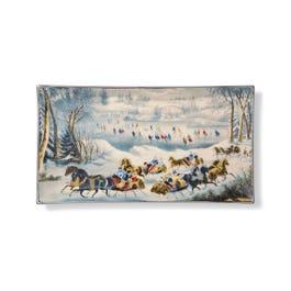 Currier & Ives Central Park in Winter Platter
