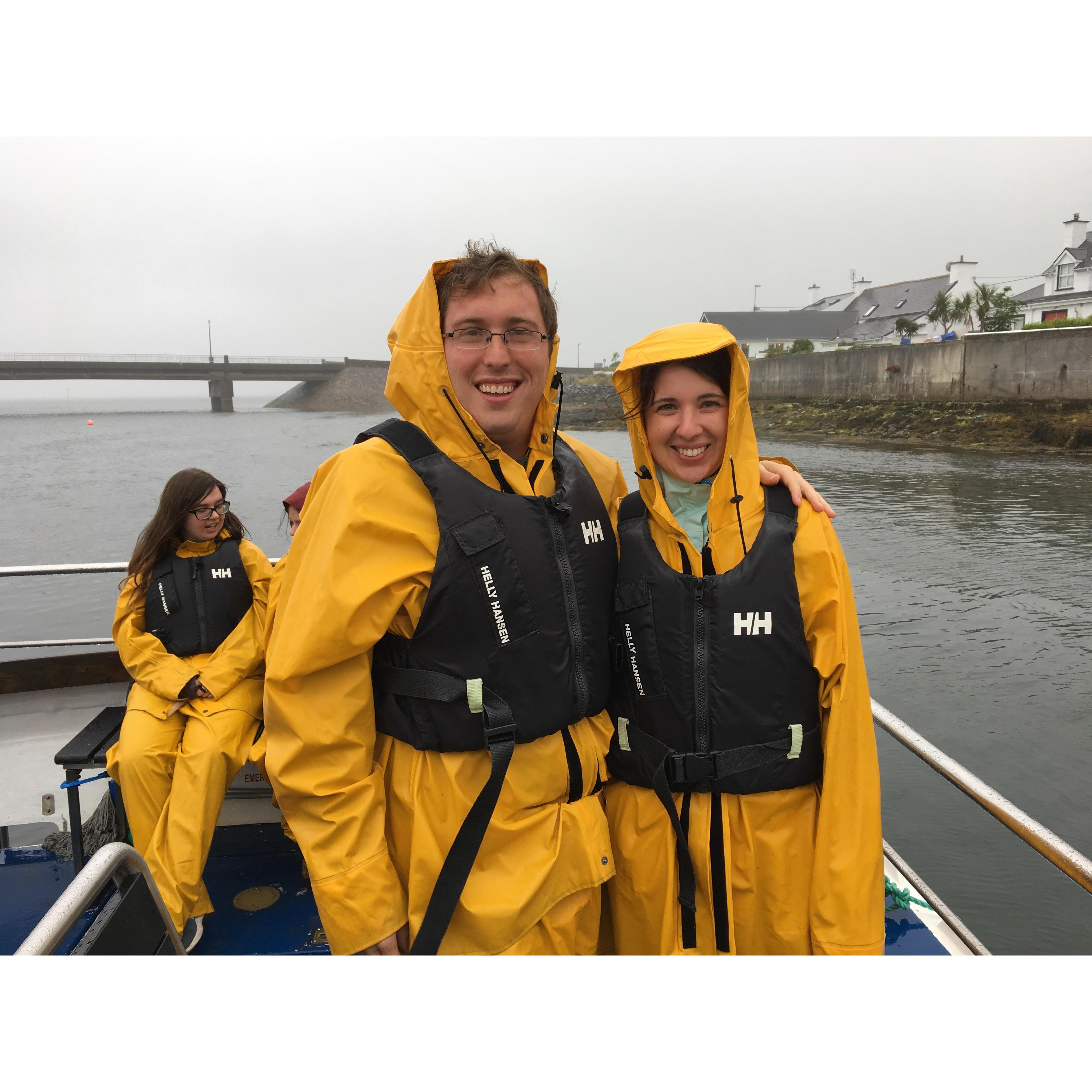 Portmagee, August 2018. On our way to Skellig Michael. One of us felt sea sick, and one of us was scared of the railing-less steps, but we cheered each other on!