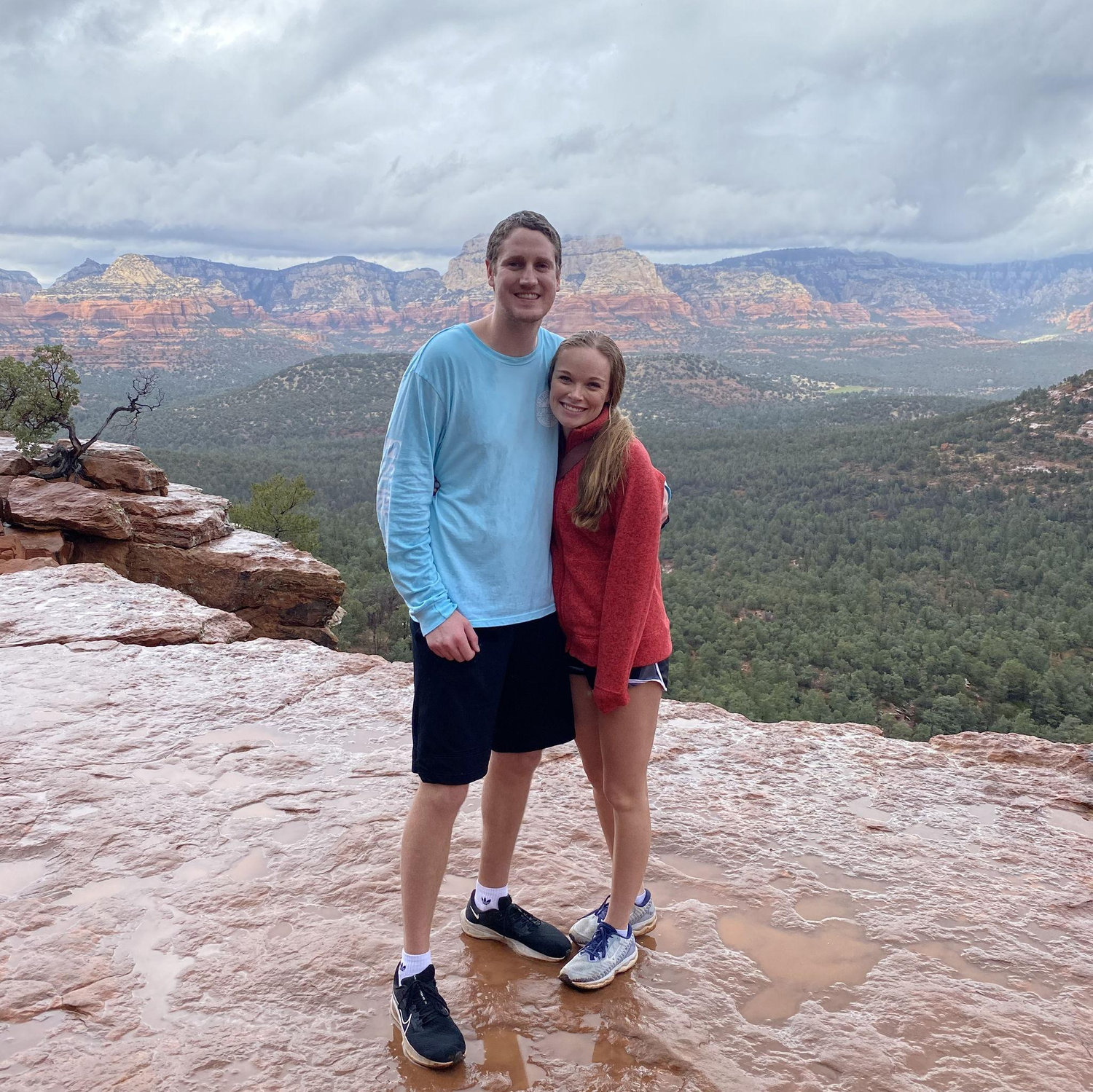 12/06/2022 - Haley's 25th birthday was spent in Sedona, AZ on their first vacation together. Now Haley and Hunter prioritize traveling often in their free time.