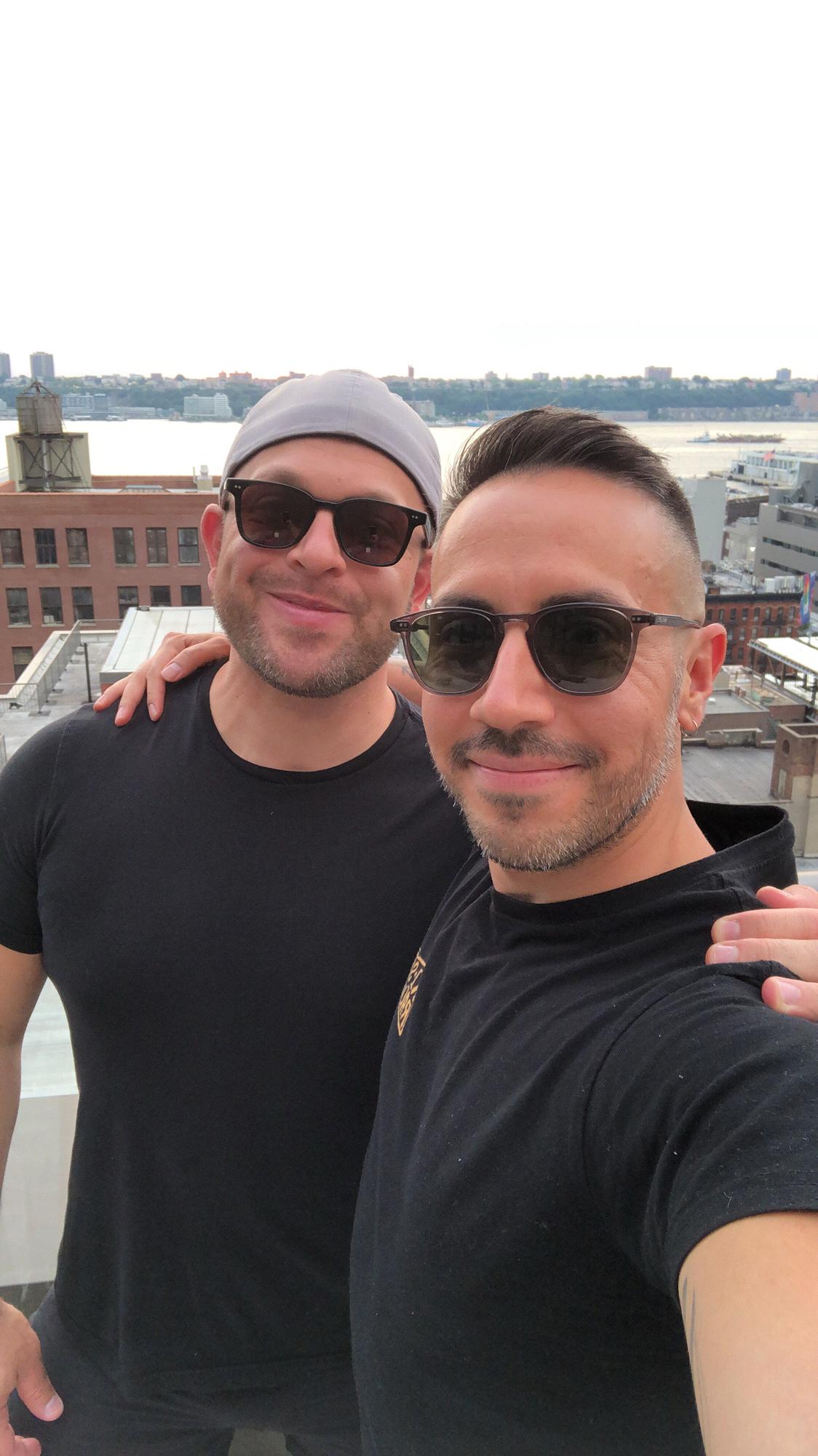 On our rooftop in Hell's Kitchen NYC