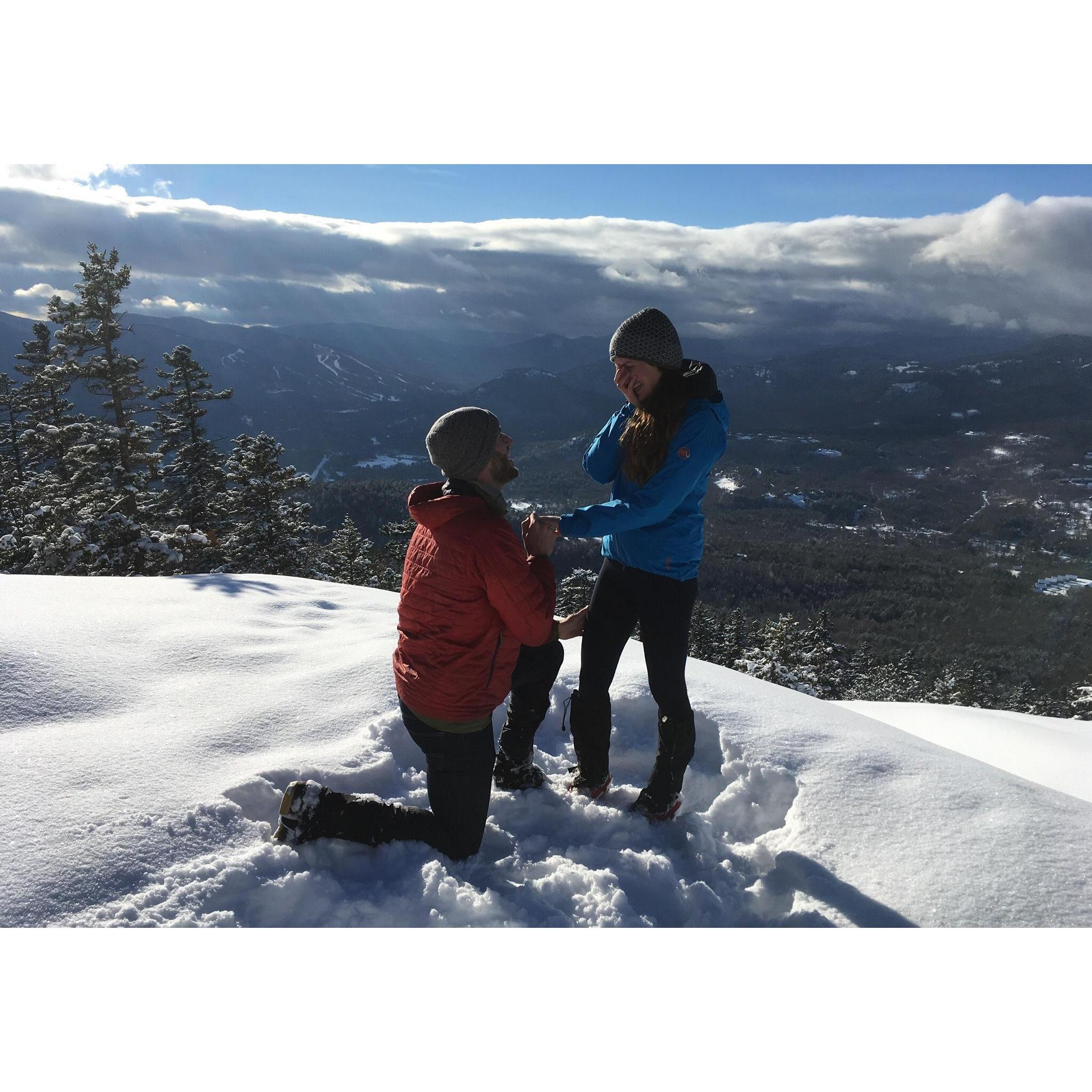 Our engagement - on Tyrol Mountain hike, New Hampshire