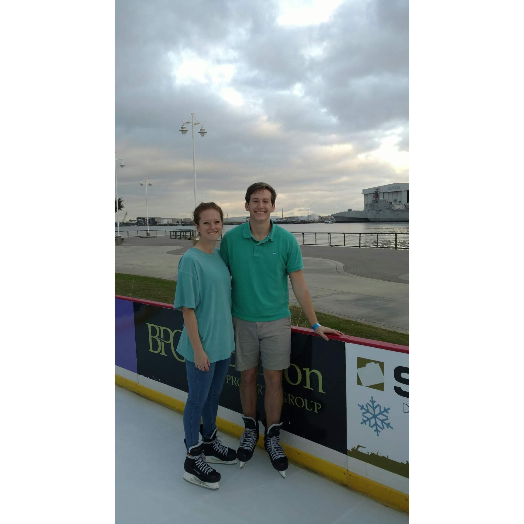Ice Skating in Mobile (it was a little warm outside)