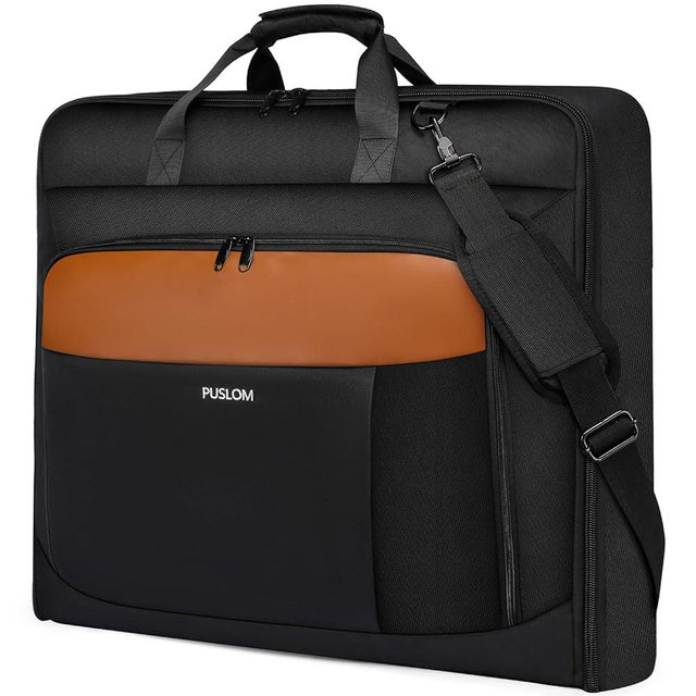 Garment Bag for Travel Large Men Suit Bag Up to 3 Suits Dress Carry on Garment Bags for Business Trips,2 in 1 Hanging Suitcase Luggage Bags for Travel,Foldable Carry On Bag Fits 15.6 Inch Laptop