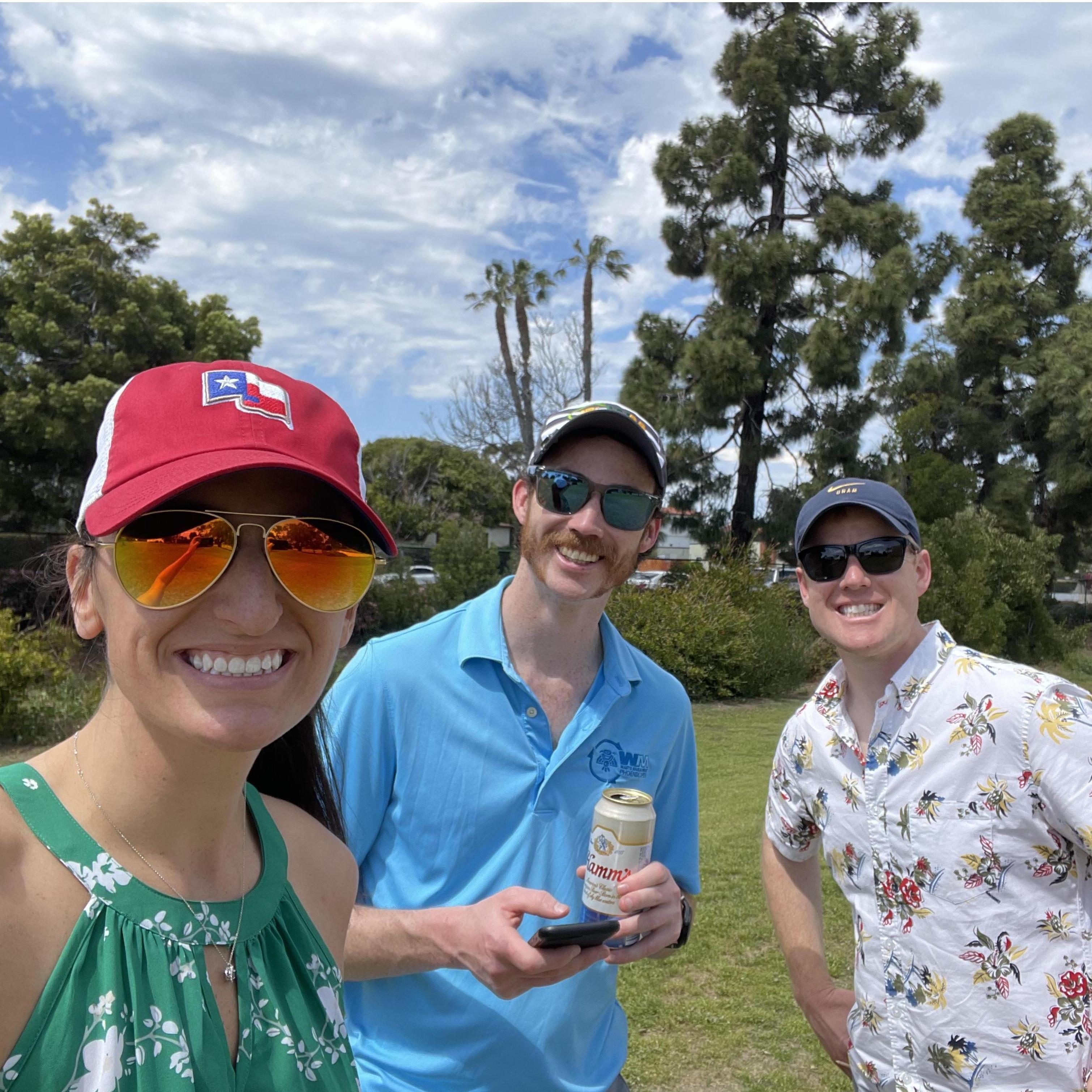 Matt, Andy and I in La Jolla, California.