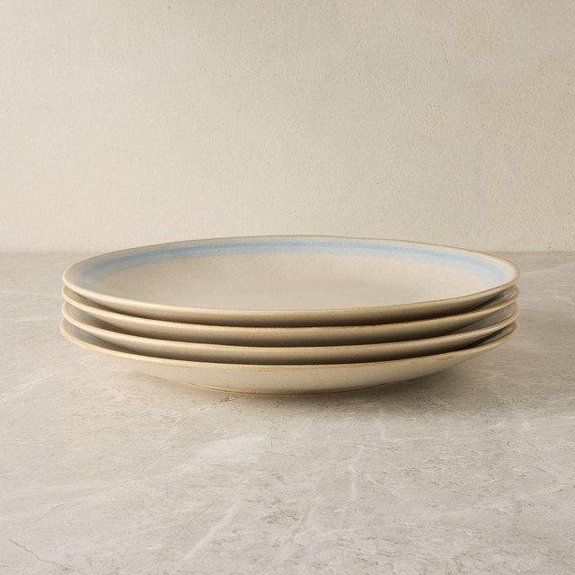 Cabana Dinner Plate, Stoneware, Stripe, Set of 4