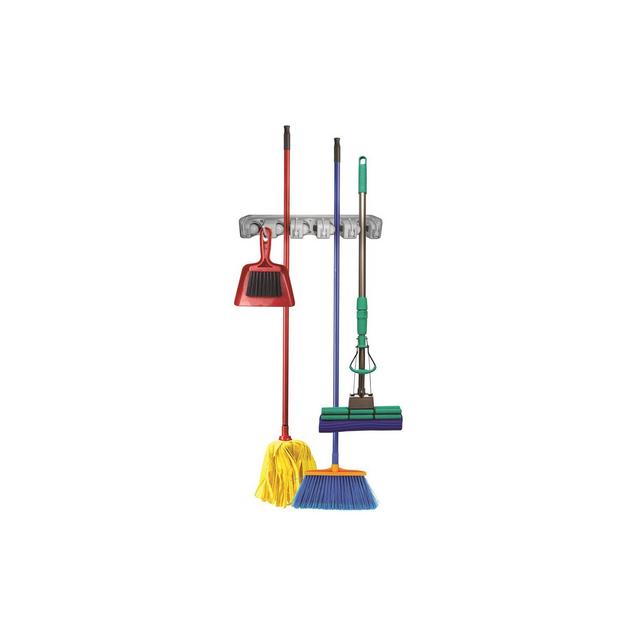 Sorbus Broom and Mop Wall Mounted Storage Organizer