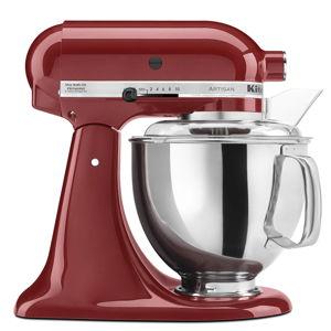KitchenAid Artisan Series Matte White 5-Quart Tilt-Head Stand Mixer in Red