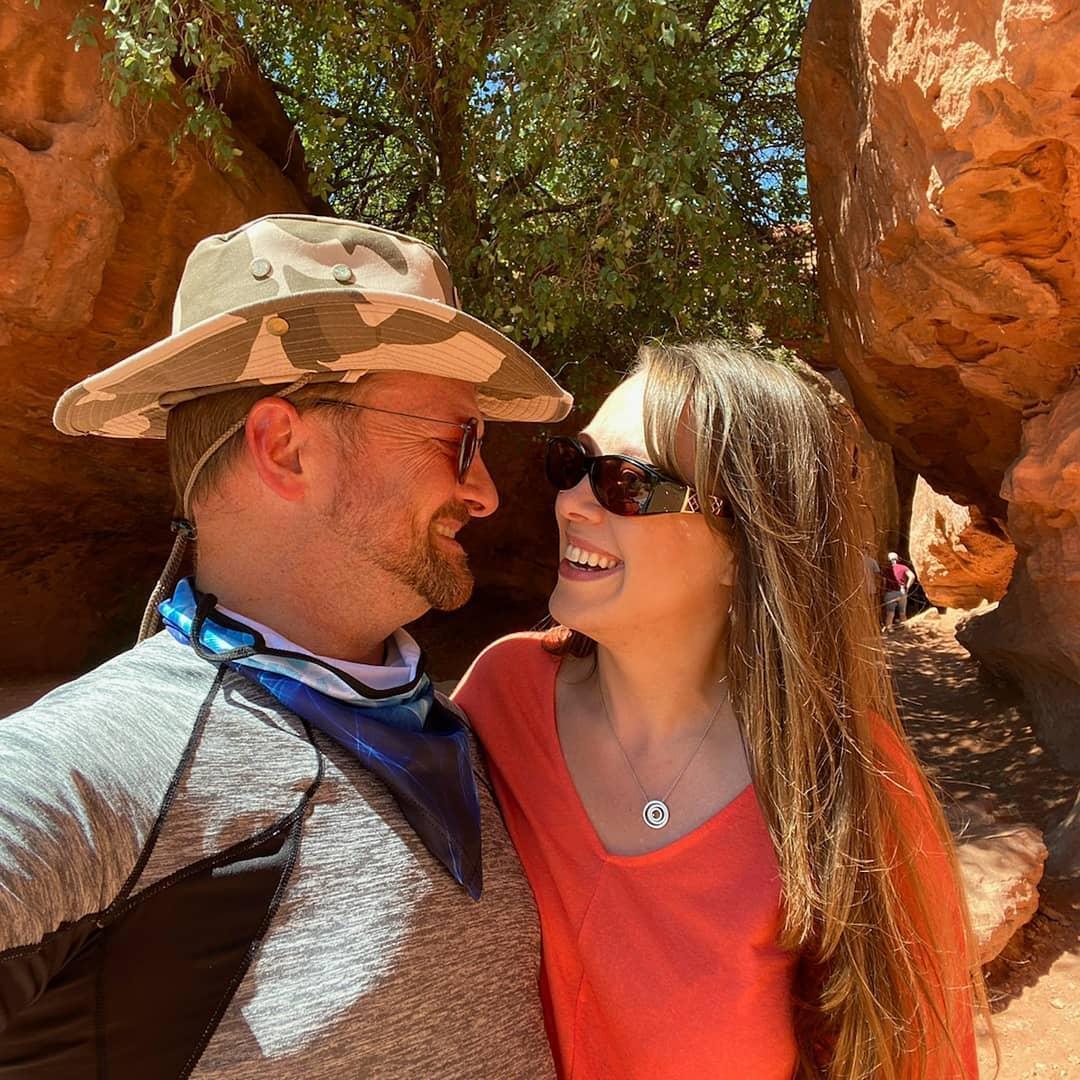 Mindi's favorite photo of us! From a trip to St. George.