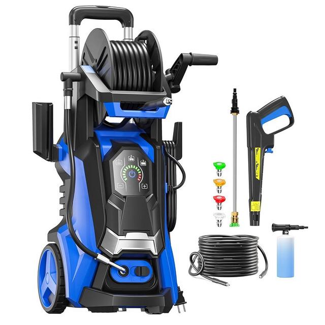 Pressure Washer with 4 Quick Connect Nozzles,Inlet Hose & Filter, Foam Cannon for Cars/Fences/Driveways Cleaning