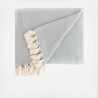 Herringbone Weave Ecru Blanket