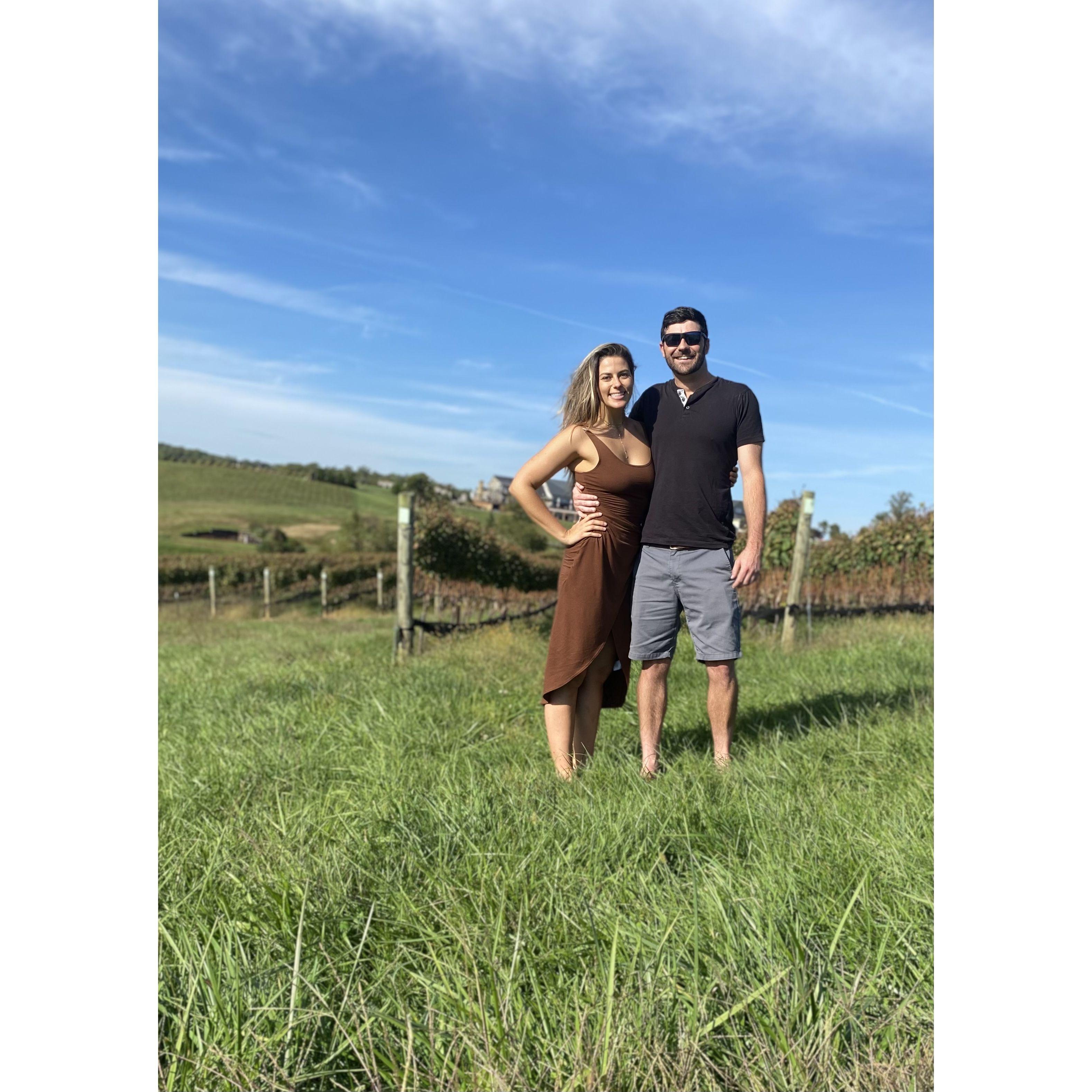 One of our very first dates @ Stone Tower Winery