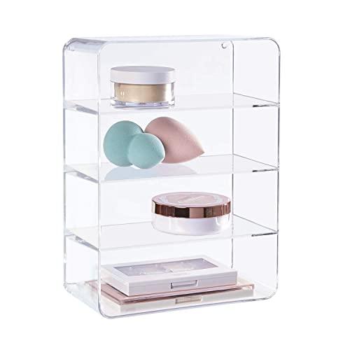 STORi Clear Plastic Vanity, Craft, and Plush Toy Organizer | 4-Compartments