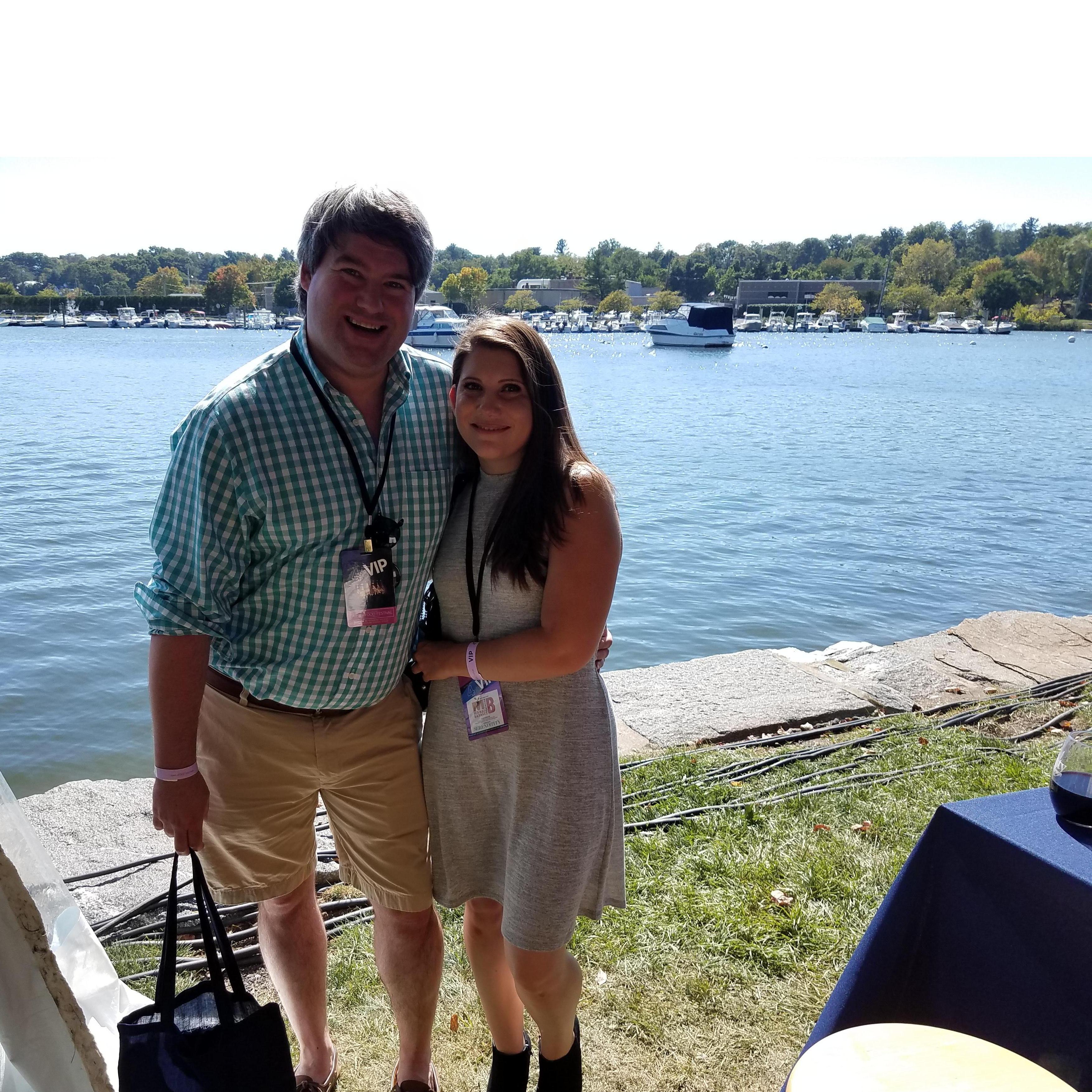 Our first trip together, the Greenwich Food and Wine Festival. I had the food and she had the wine.