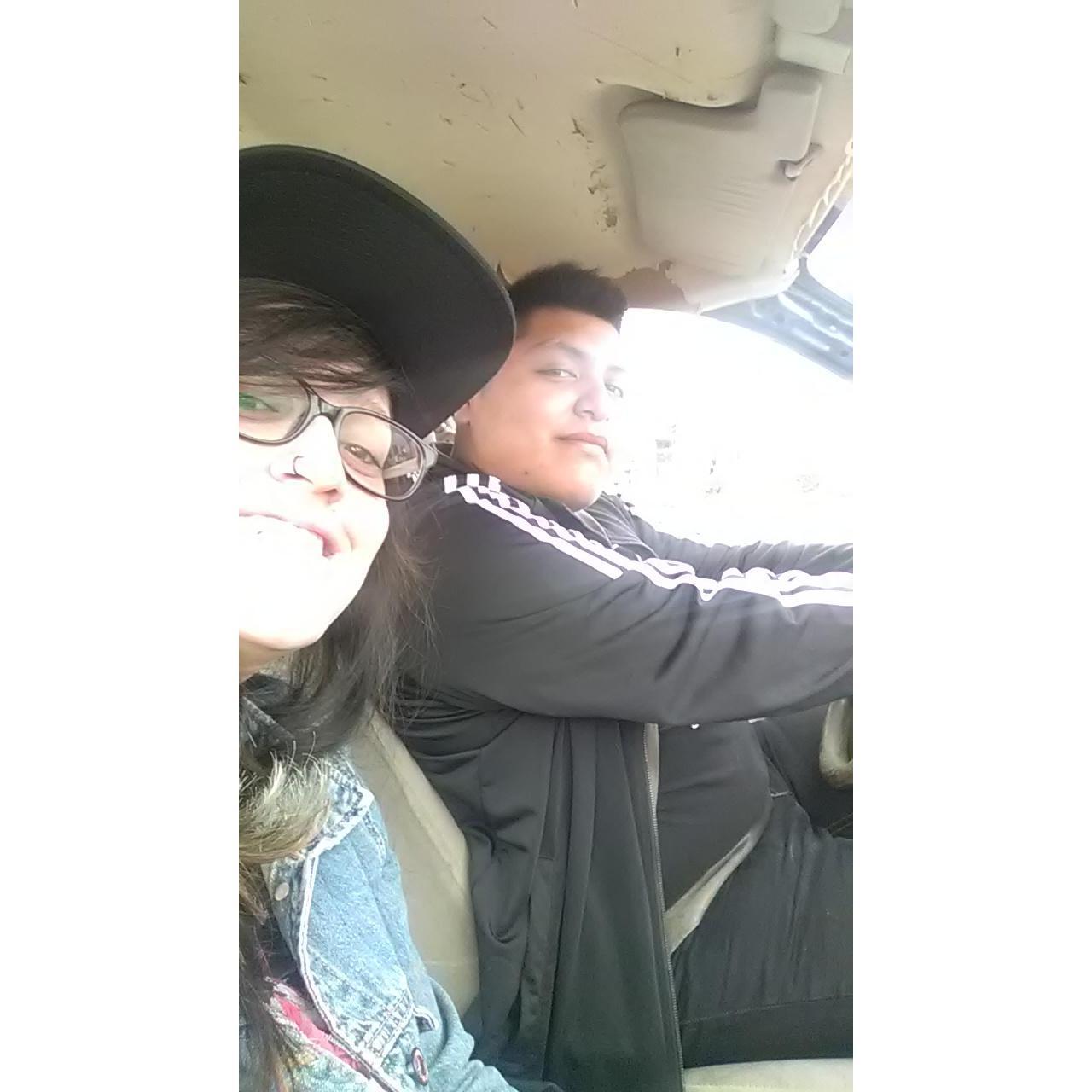 Us taking a cruise around town.