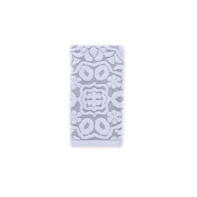 Fashion Value Medallion Fingertip Towel in Grey