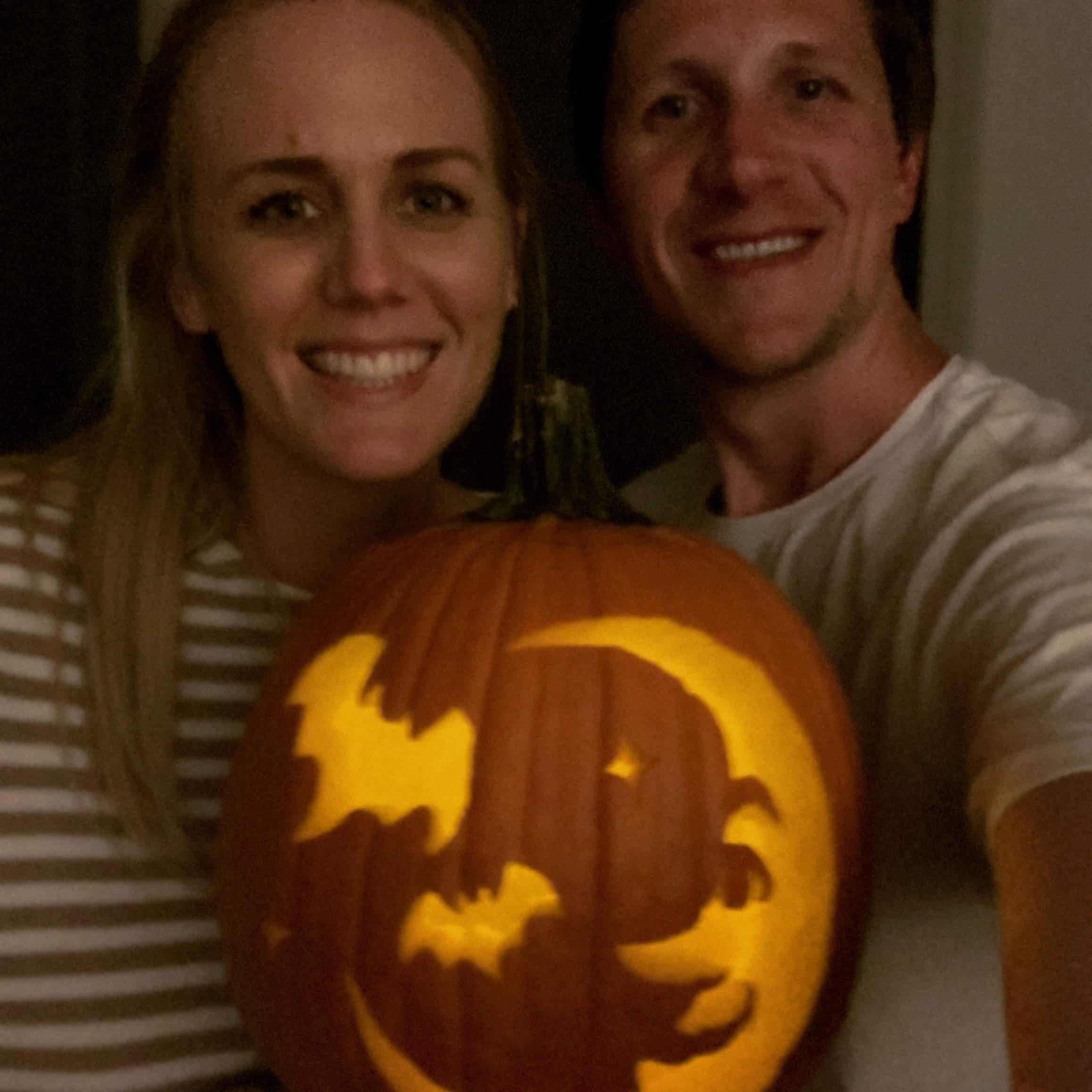 First Halloween pumpkin carved