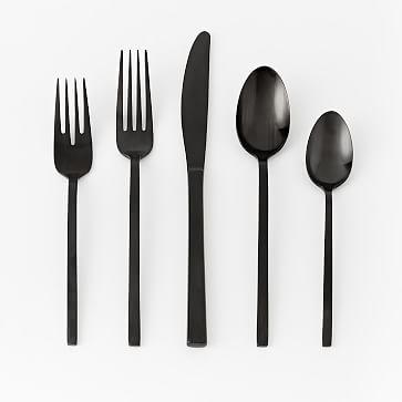 Matte Black Flatware, 20 Piece Set