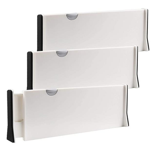 Rapturous 3 Pack Deep Drawer Dividers – 5 Inch High, Expandable from 13-22 Inches, Dresser Drawer Organizers – Adjustable Drawer Organization Separators for Kitchen, Bedroom, Bathroom or Office Drawer