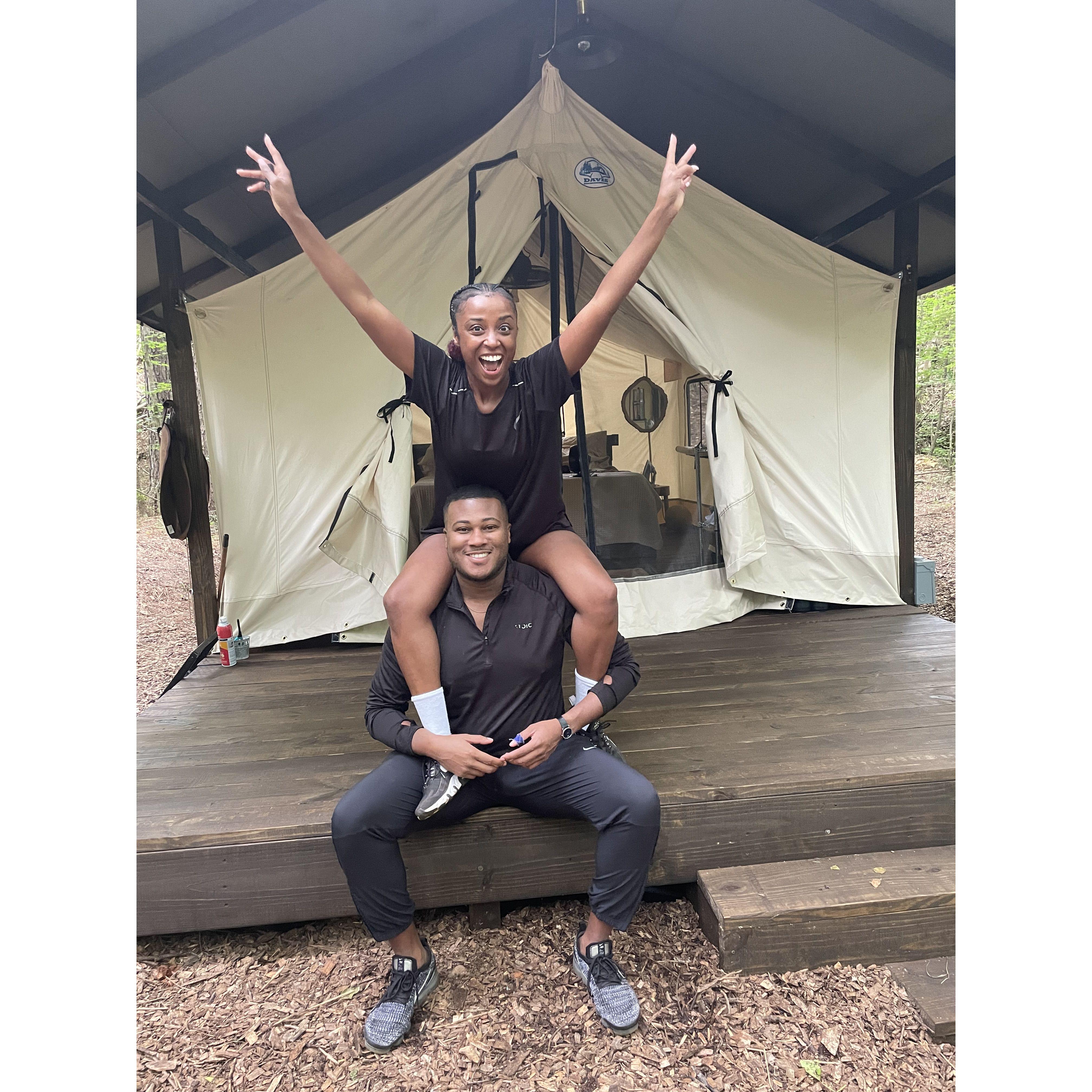 Geoff's surprise birthday camping trip for 33