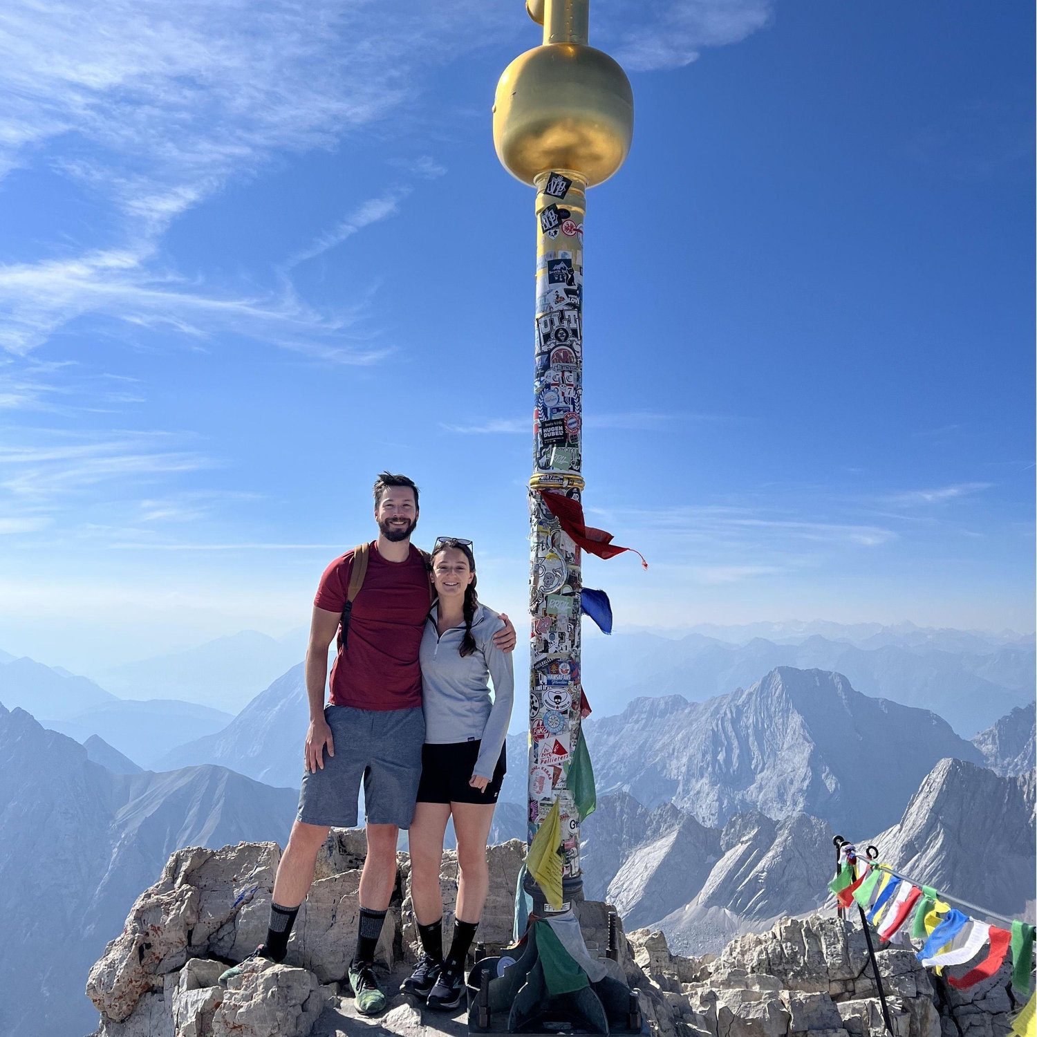 July 2022 - On top of Zugspitze, the highest peak in Germany.