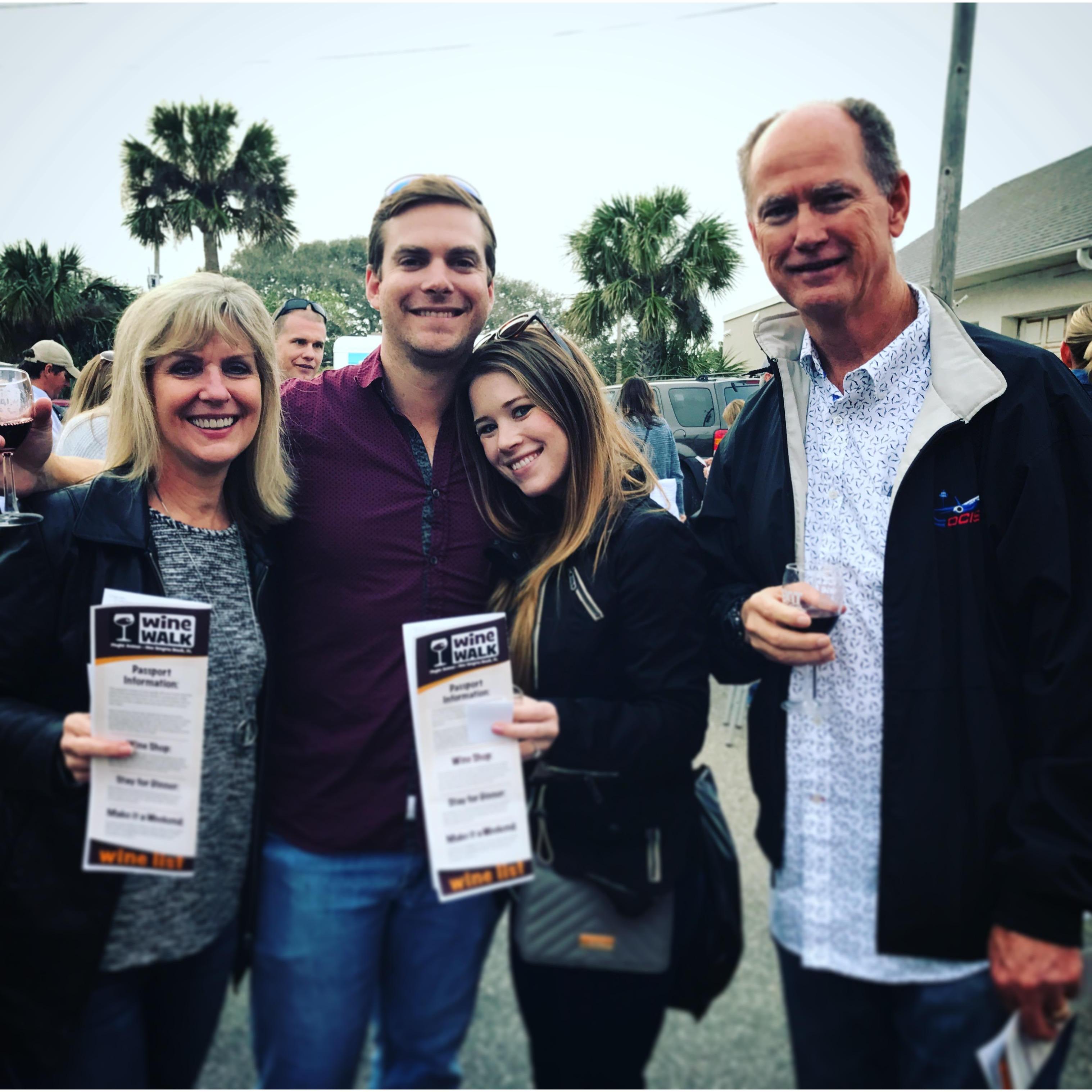 Wine tasting with Ryan's parents!