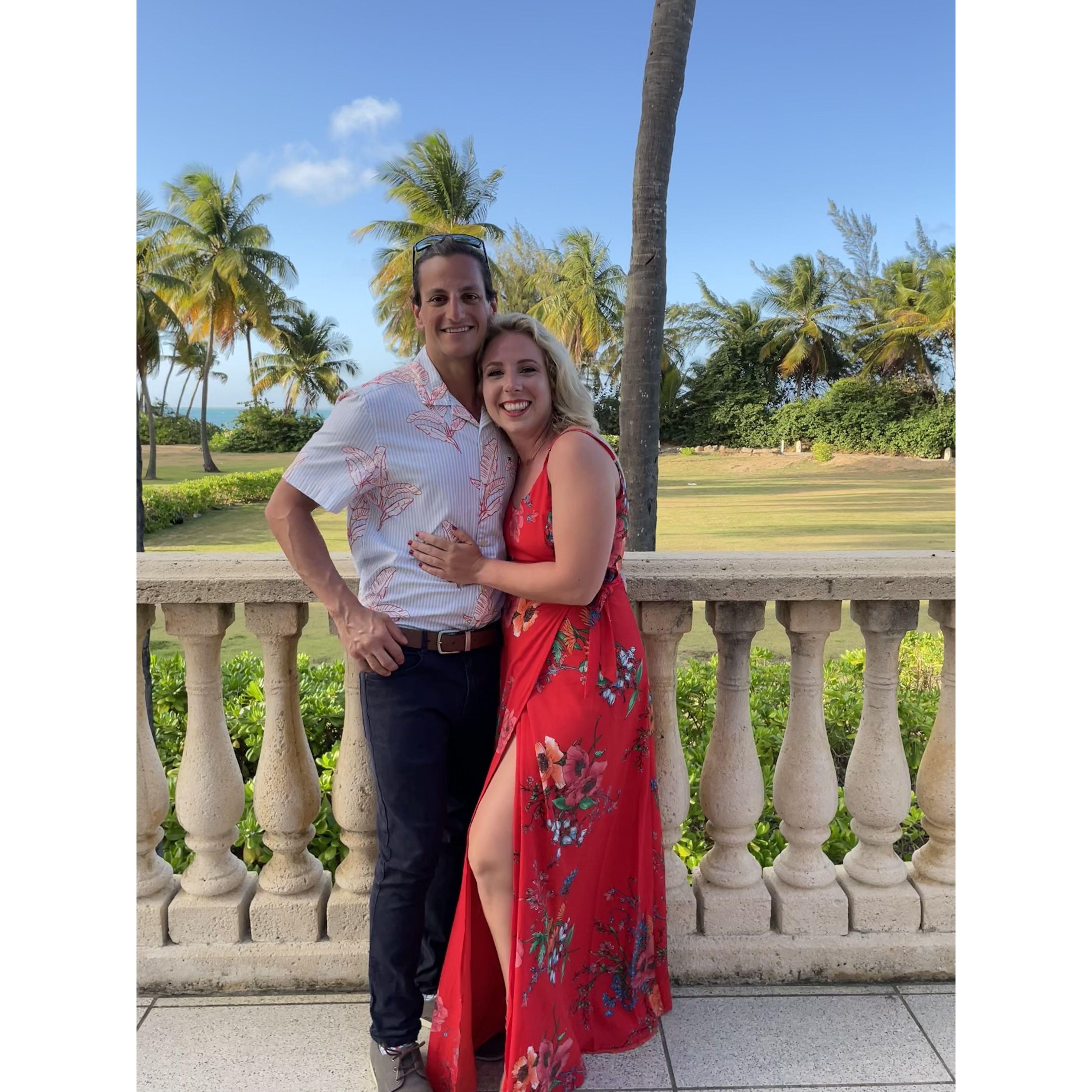 Our first trip and wedding together to Puerto Rico! We had only been dating for two months, but luckily it went well.