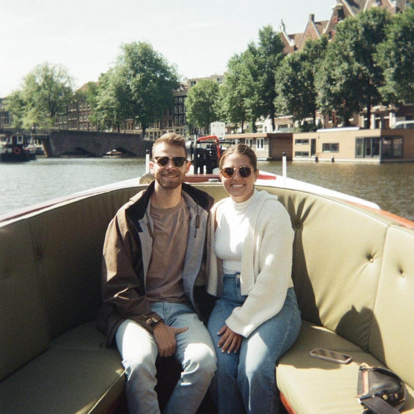 We did a sweet canal cruise in Amsterdam the morning of our engagement day.